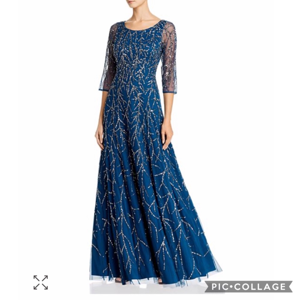 Aidan Mattox evening sequins and beaded Gown - Picture 3 of 10